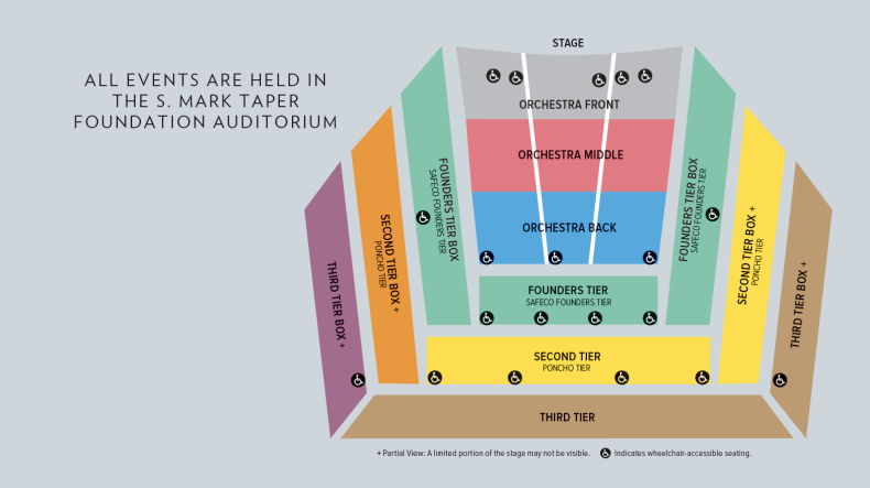 taper map Seattle Symphony - National Geographic Live Seating Sections